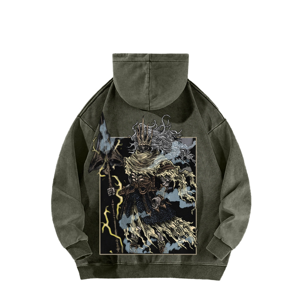 Dark Souls Unisex Washed Hoodie 2601009856