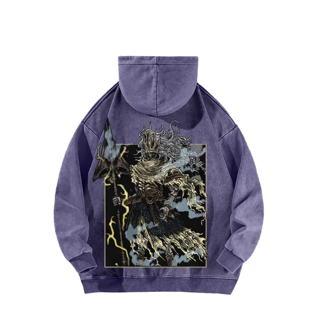 Dark Souls Unisex Washed Hoodie 2601009856