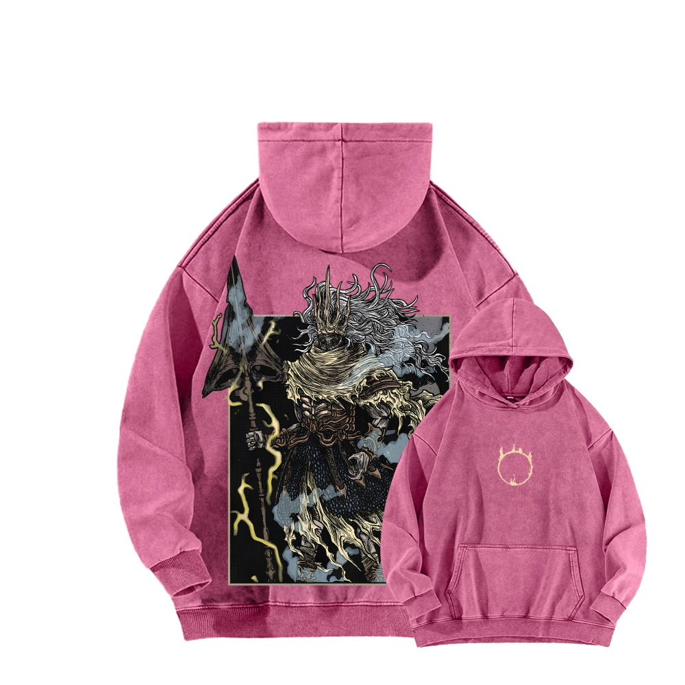 Dark Souls Unisex Washed Hoodie 2601009856
