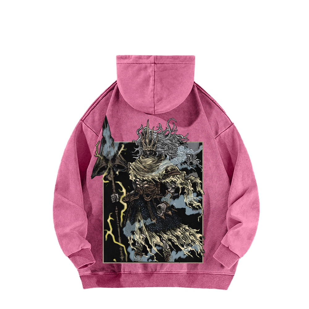 Dark Souls Unisex Washed Hoodie 2601009856