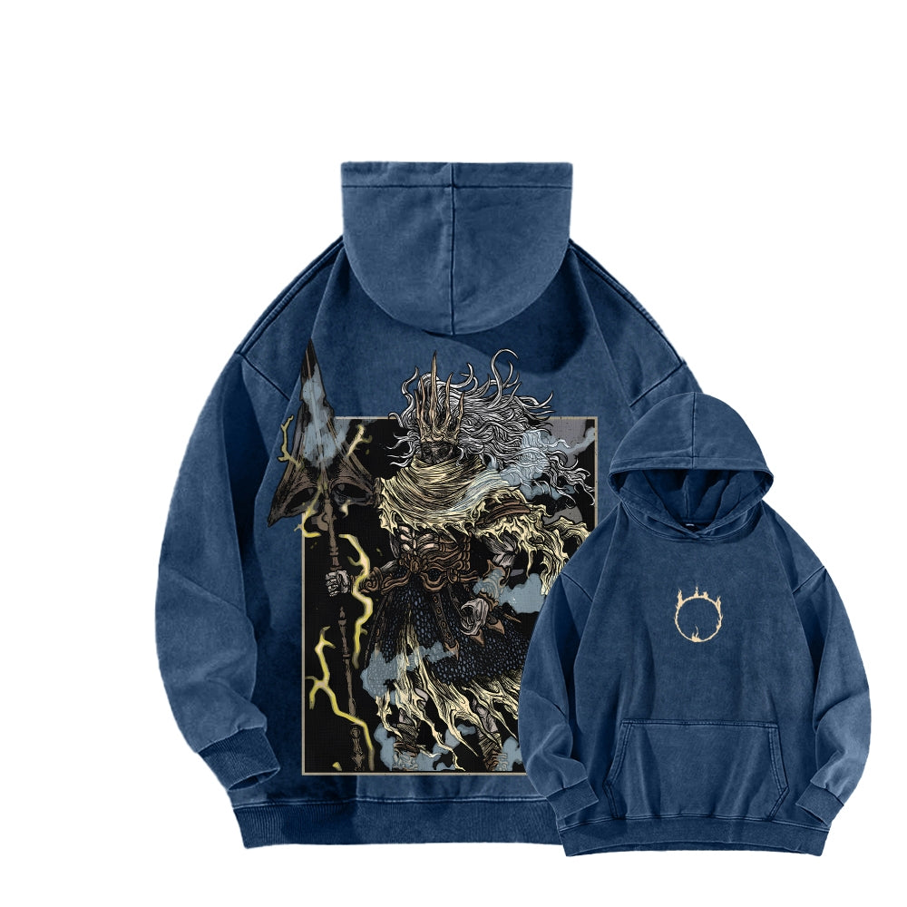 Dark Souls Unisex Washed Hoodie 2601009856