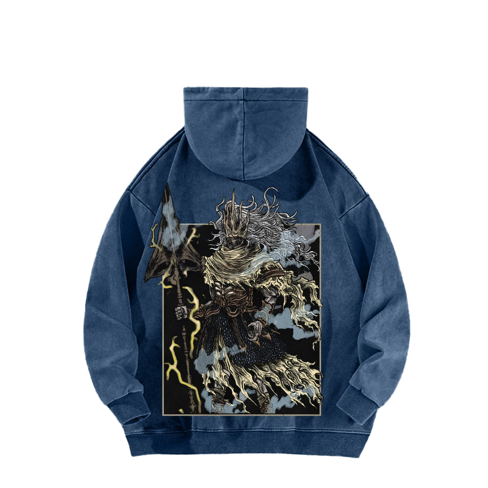 Dark Souls Unisex Washed Hoodie 2601009856