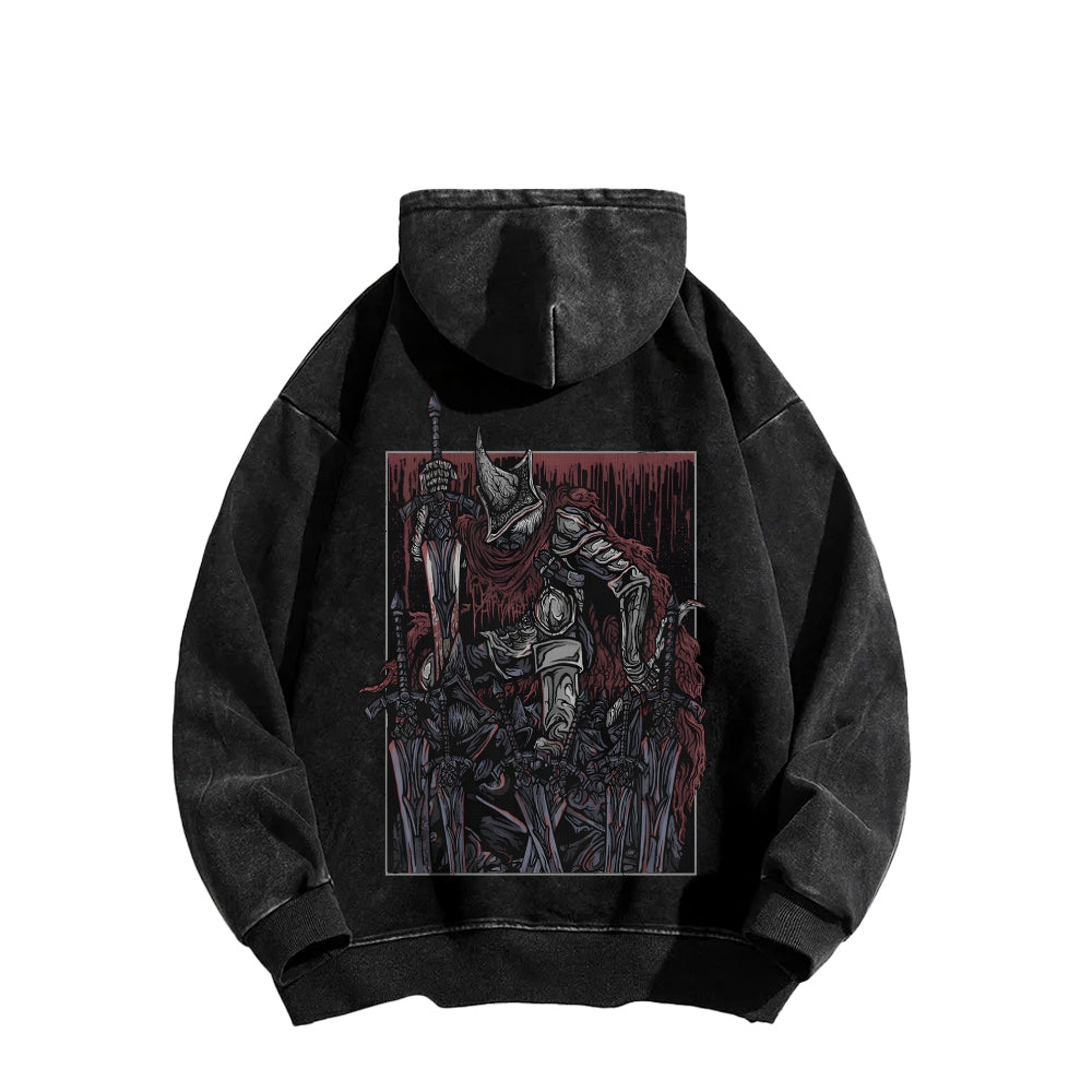 Dark Souls Unisex Washed Hoodie 2601009857