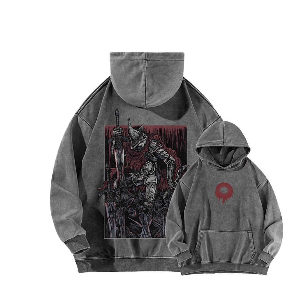 Dark Souls Unisex Washed Hoodie 2601009857