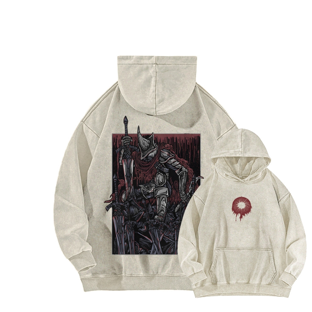 Dark Souls Unisex Washed Hoodie 2601009857