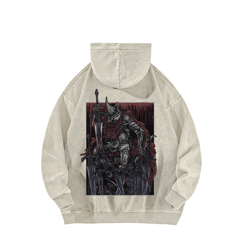 Dark Souls Unisex Washed Hoodie 2601009857