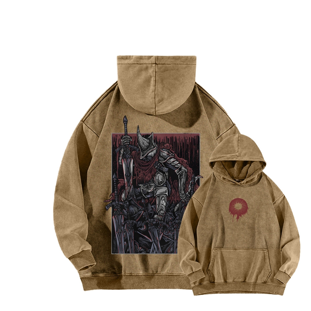 Dark Souls Unisex Washed Hoodie 2601009857