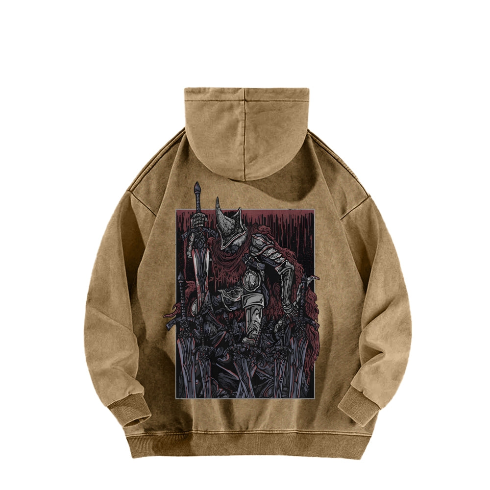 Dark Souls Unisex Washed Hoodie 2601009857