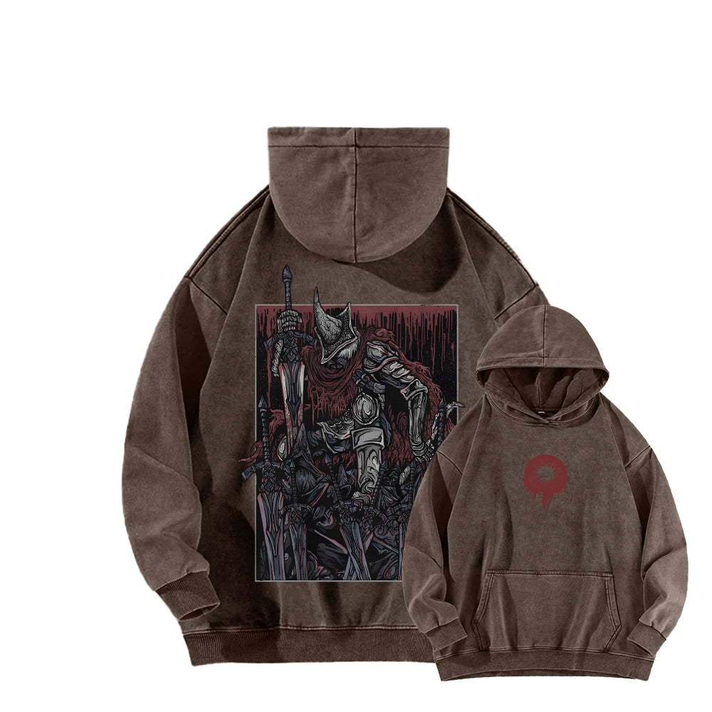 Dark Souls Unisex Washed Hoodie 2601009857