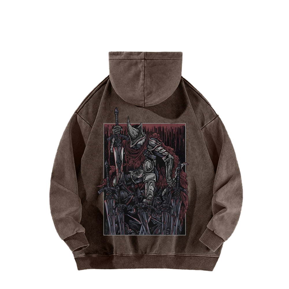 Dark Souls Unisex Washed Hoodie 2601009857