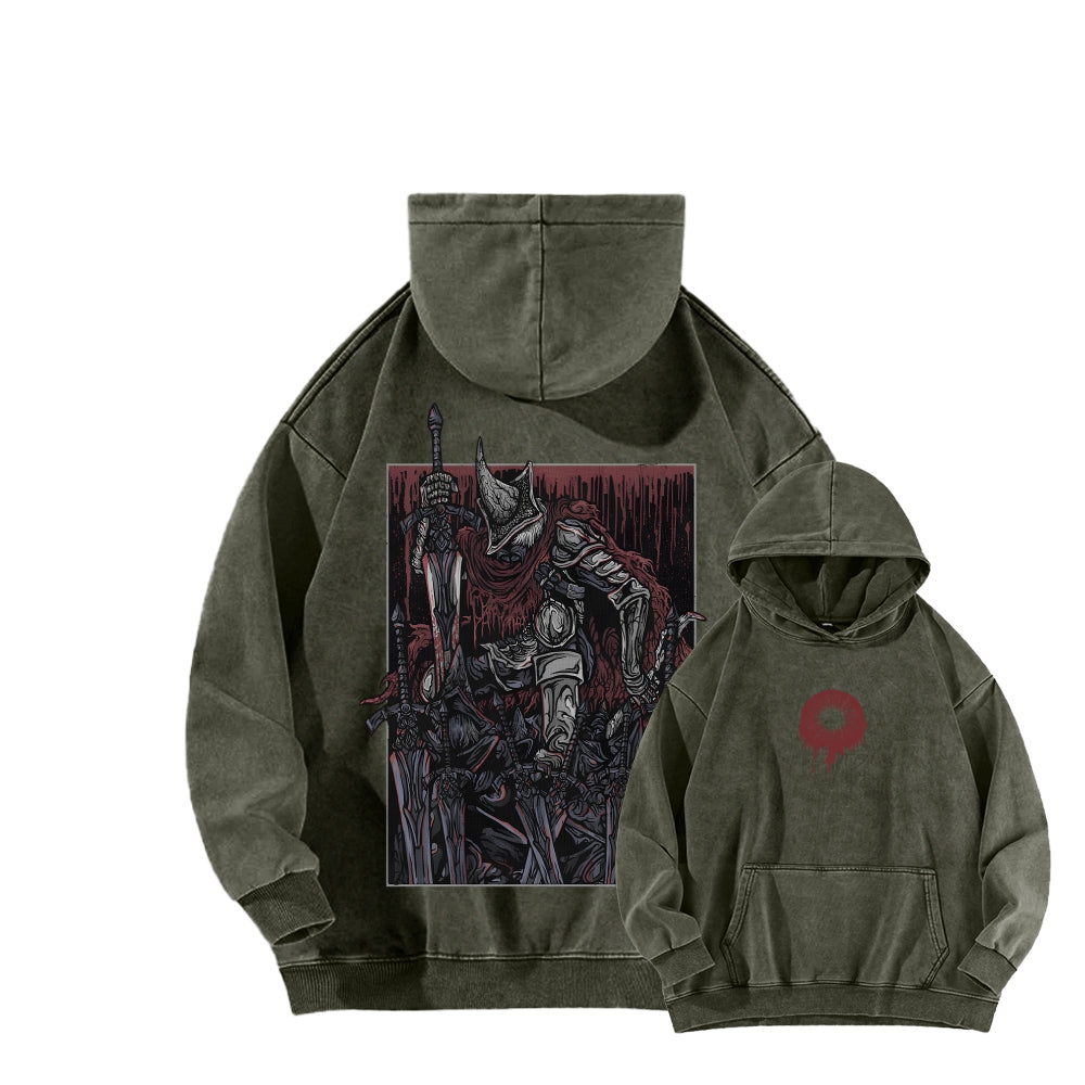 Dark Souls Unisex Washed Hoodie 2601009857