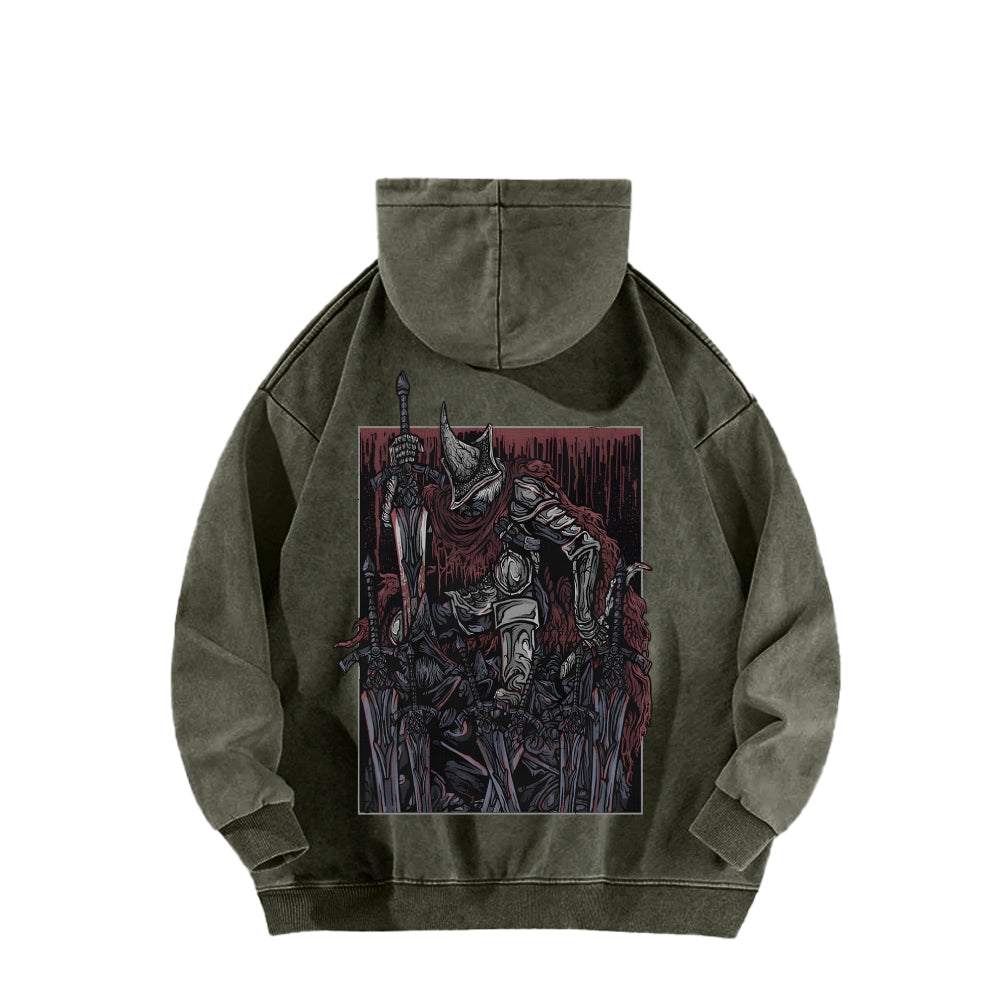 Dark Souls Unisex Washed Hoodie 2601009857