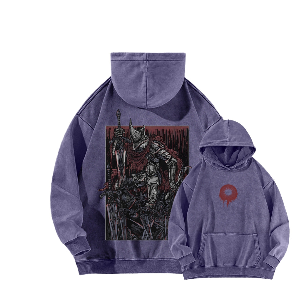 Dark Souls Unisex Washed Hoodie 2601009857