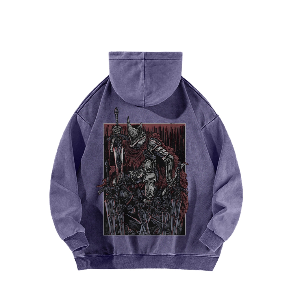 Dark Souls Unisex Washed Hoodie 2601009857