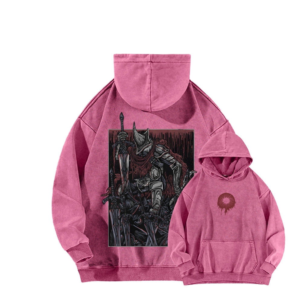 Dark Souls Unisex Washed Hoodie 2601009857