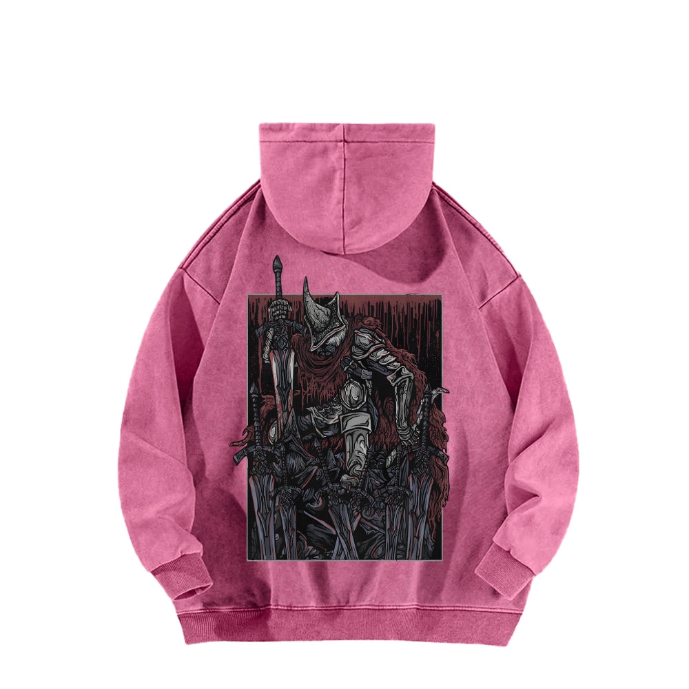 Dark Souls Unisex Washed Hoodie 2601009857