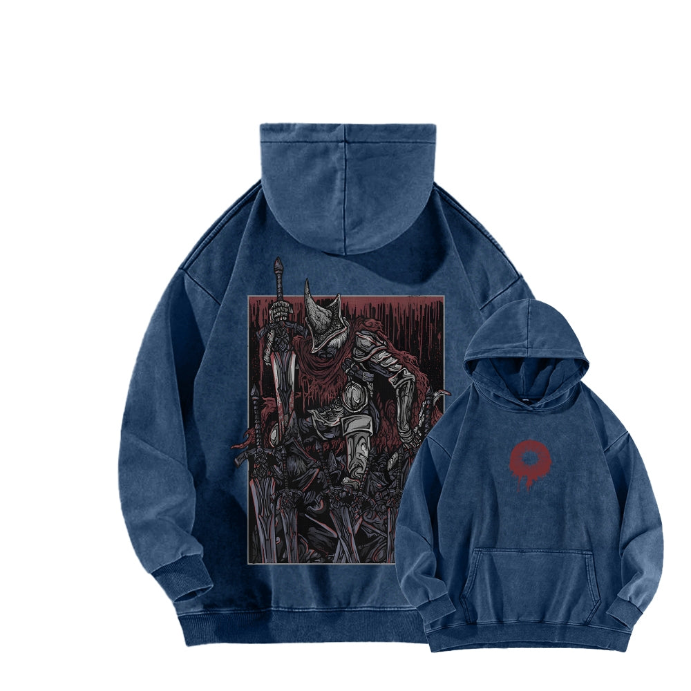 Dark Souls Unisex Washed Hoodie 2601009857