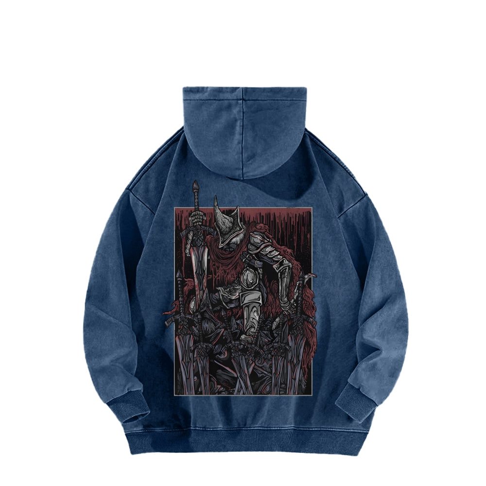 Dark Souls Unisex Washed Hoodie 2601009857