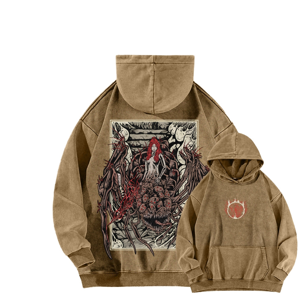 Dark Souls Unisex Washed Hoodie 2601009864