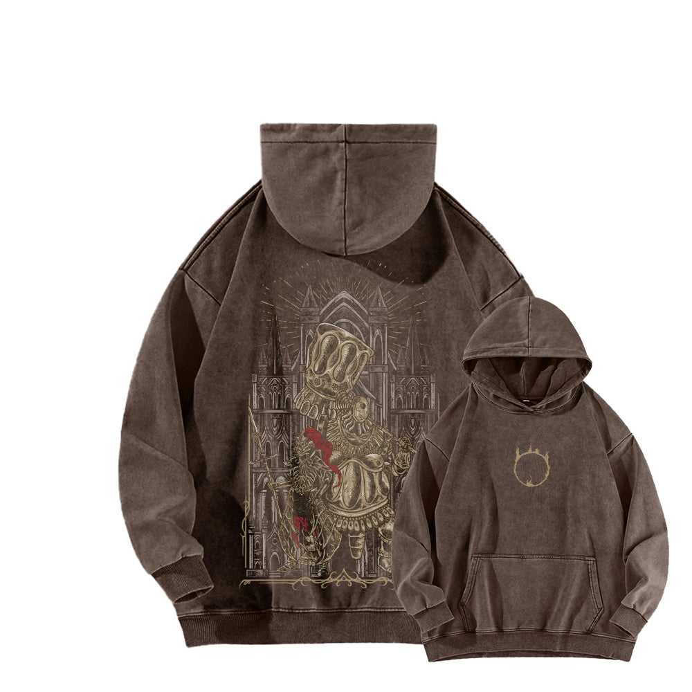 Dark Souls Unisex Washed Hoodie 2601009867