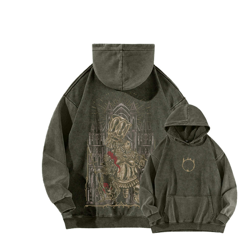 Dark Souls Unisex Washed Hoodie 2601009867