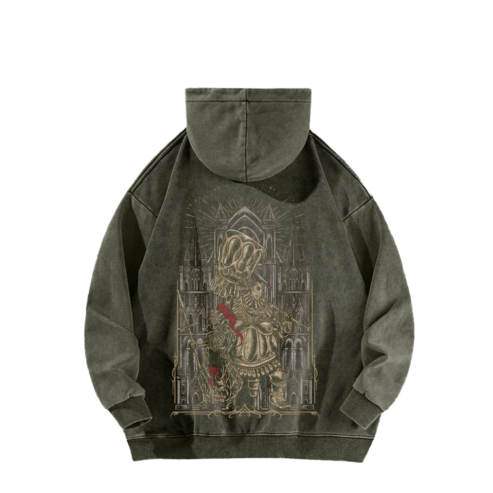 Dark Souls Unisex Washed Hoodie 2601009867