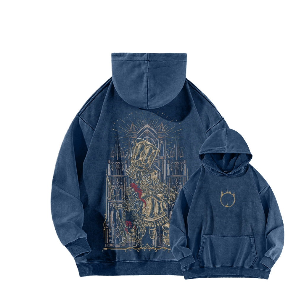 Dark Souls Unisex Washed Hoodie 2601009867
