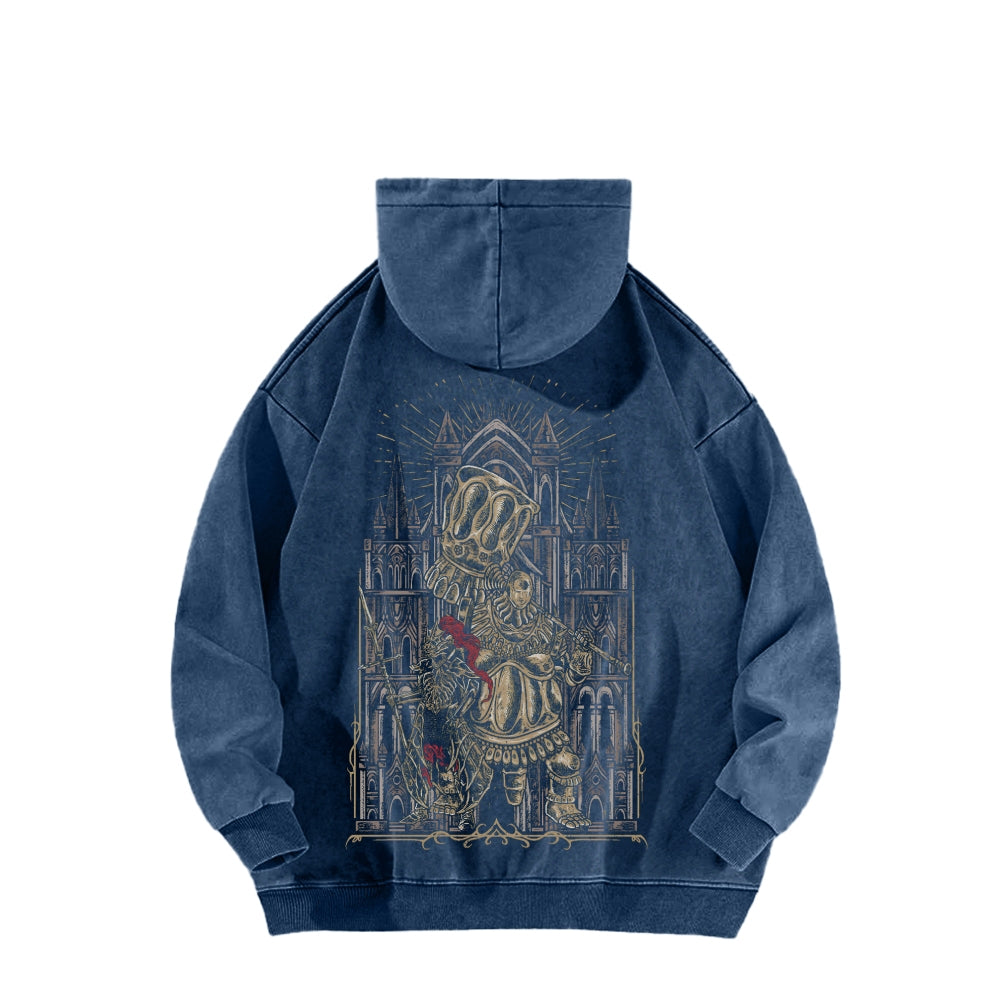 Dark Souls Unisex Washed Hoodie 2601009867