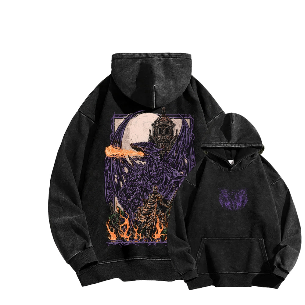 Dark Souls Unisex Washed Hoodie 2601009875