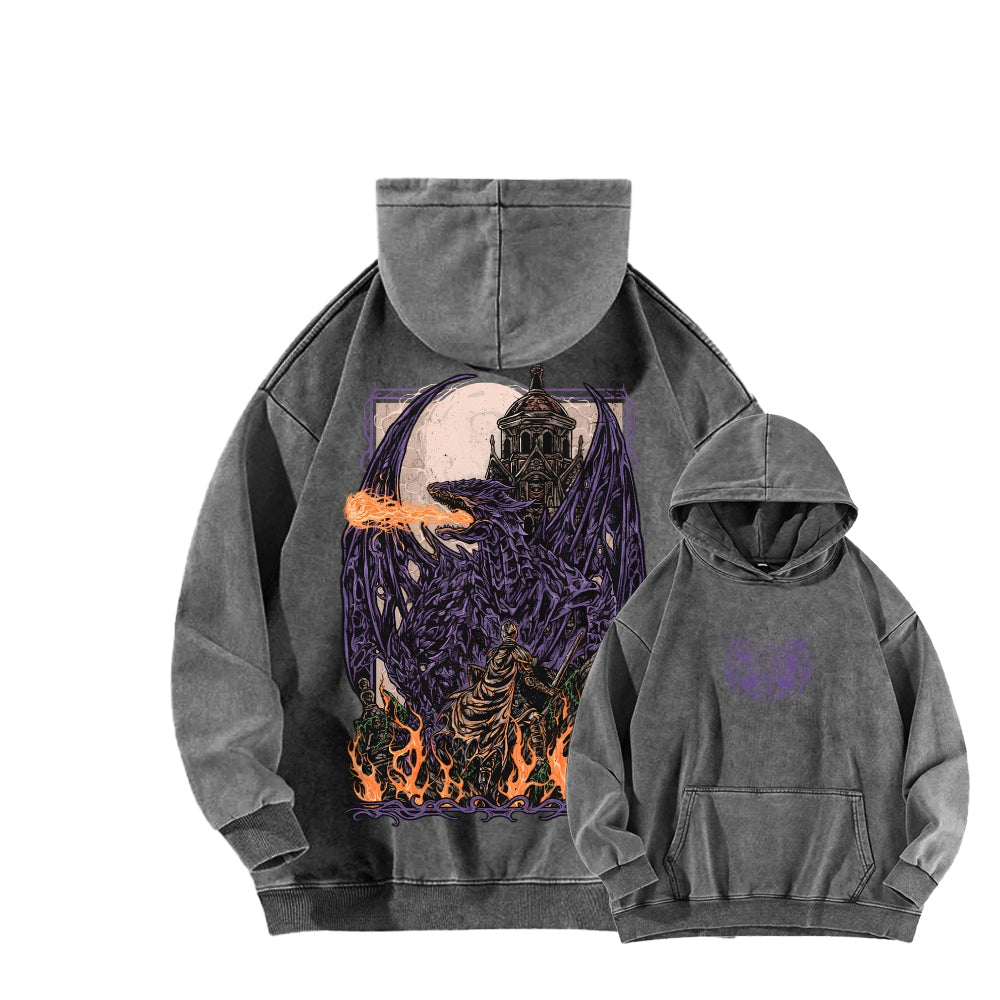 Dark Souls Unisex Washed Hoodie 2601009875