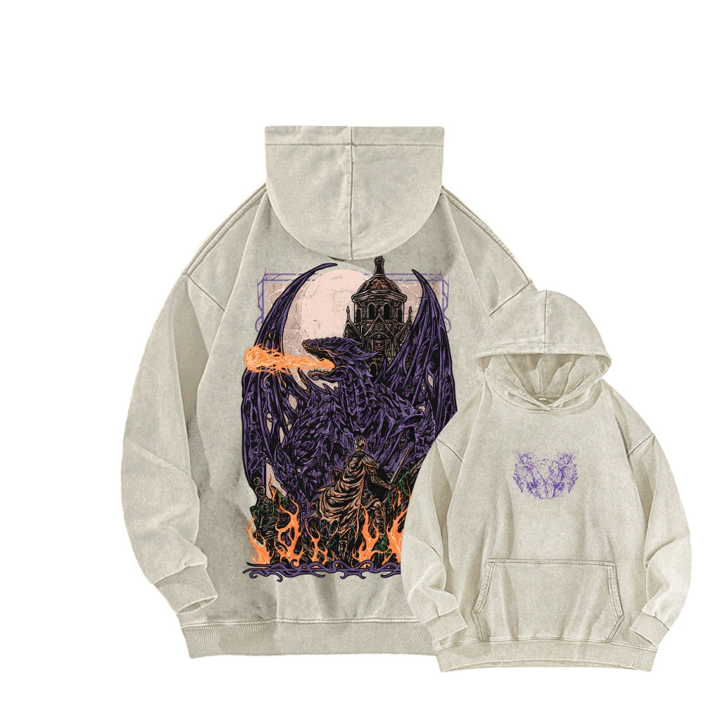 Dark Souls Unisex Washed Hoodie 2601009875