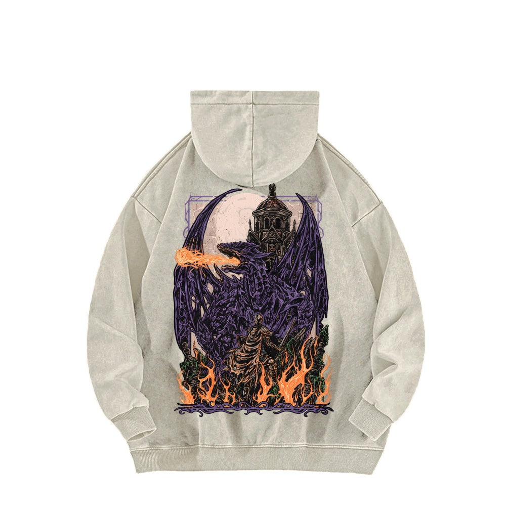 Dark Souls Unisex Washed Hoodie 2601009875