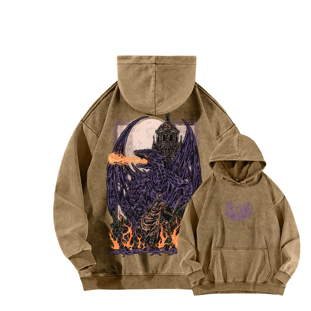 Dark Souls Unisex Washed Hoodie 2601009875