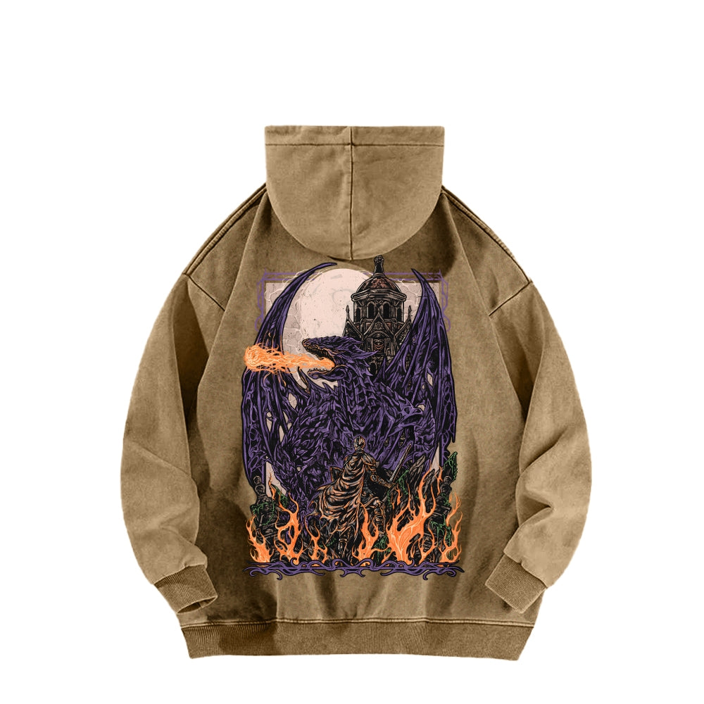Dark Souls Unisex Washed Hoodie 2601009875
