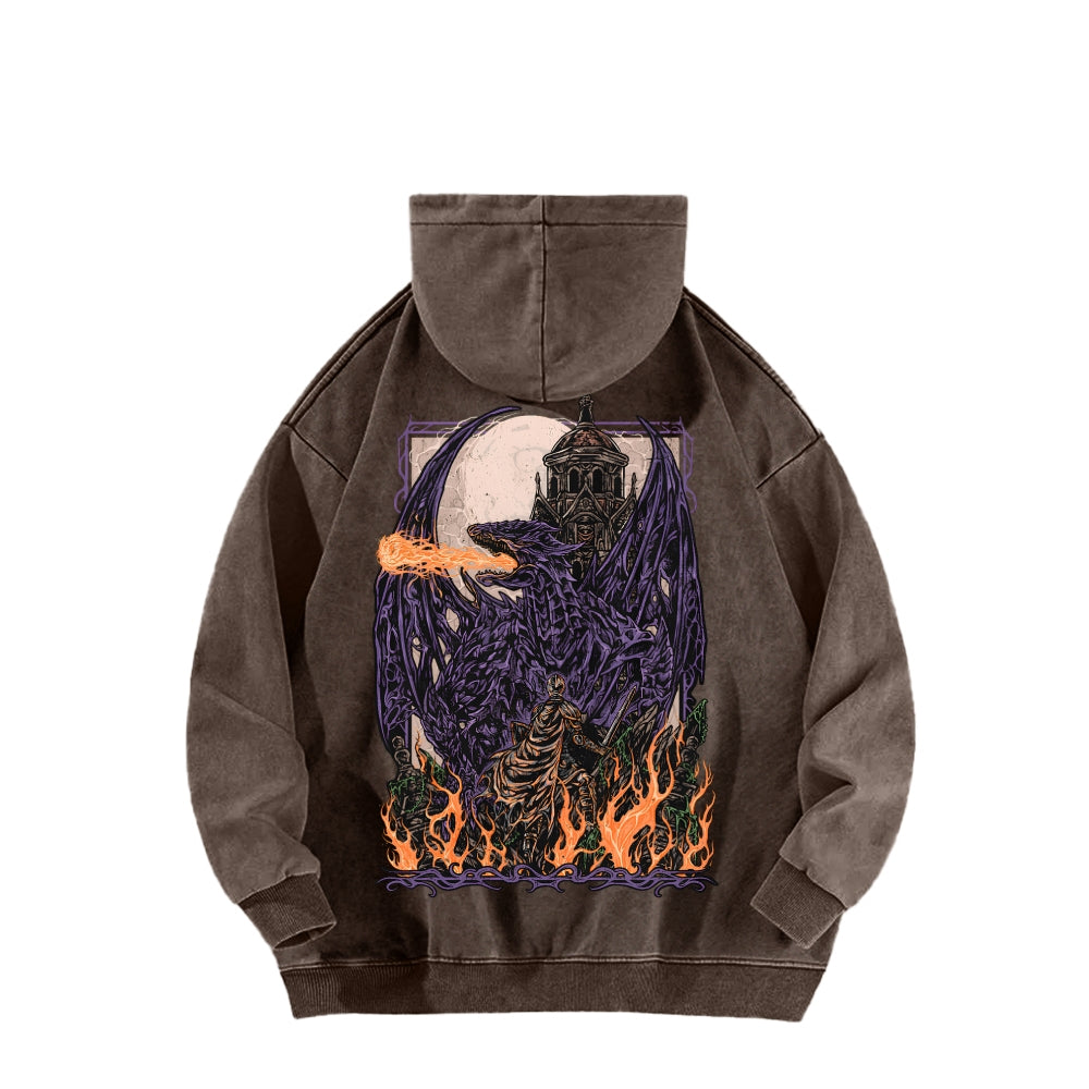 Dark Souls Unisex Washed Hoodie 2601009875