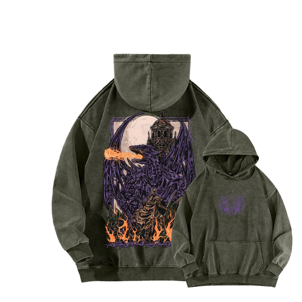 Dark Souls Unisex Washed Hoodie 2601009875