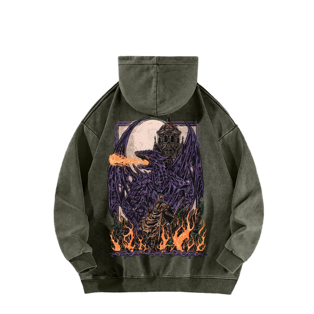 Dark Souls Unisex Washed Hoodie 2601009875