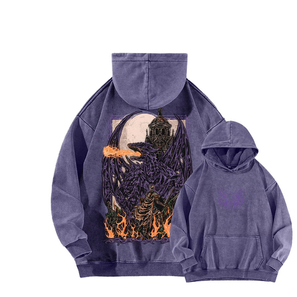 Dark Souls Unisex Washed Hoodie 2601009875