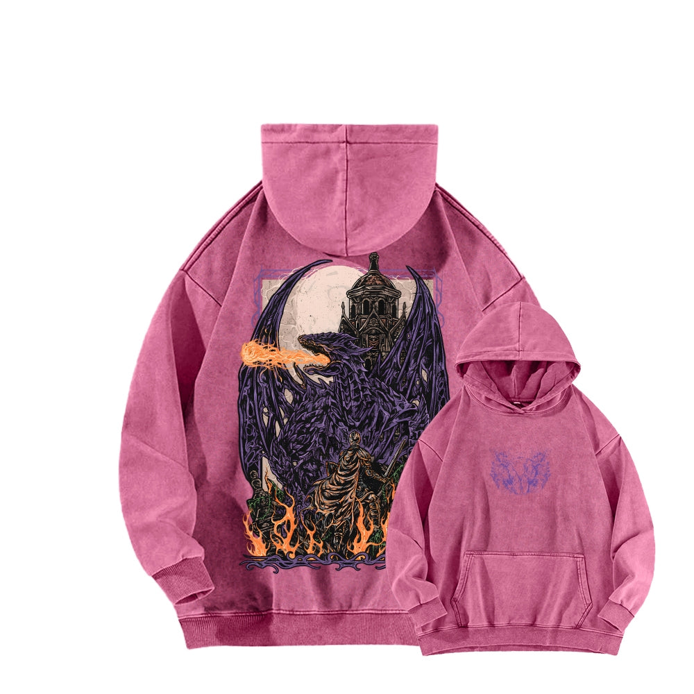 Dark Souls Unisex Washed Hoodie 2601009875