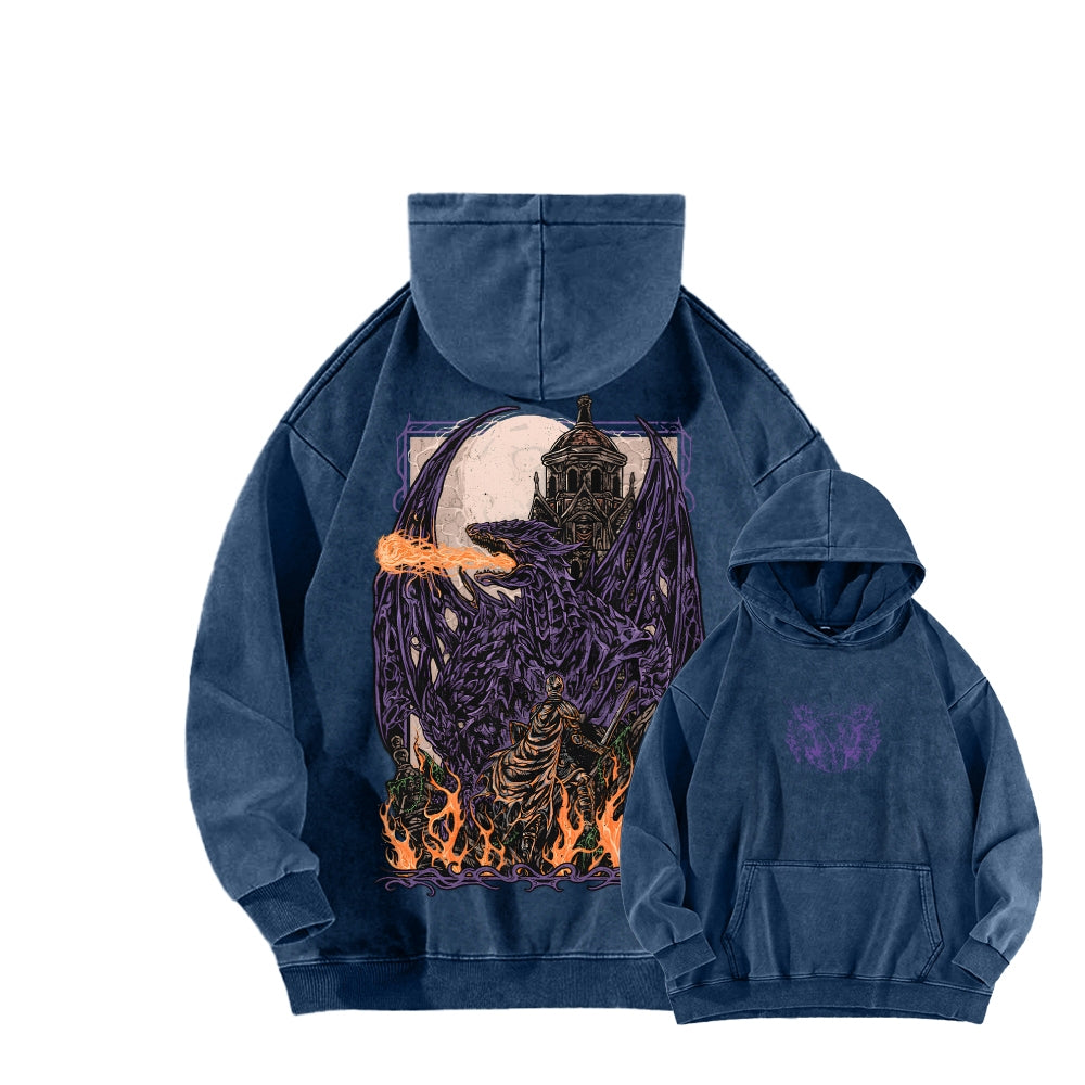 Dark Souls Unisex Washed Hoodie 2601009875