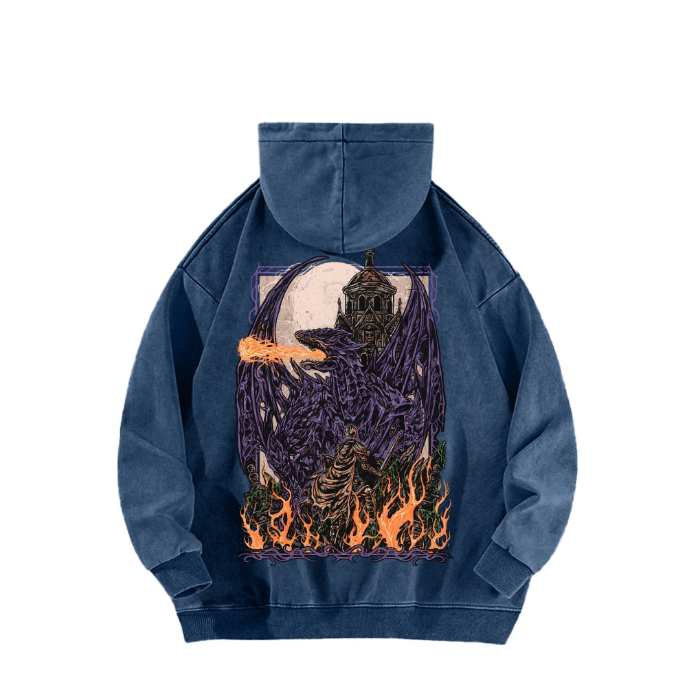 Dark Souls Unisex Washed Hoodie 2601009875