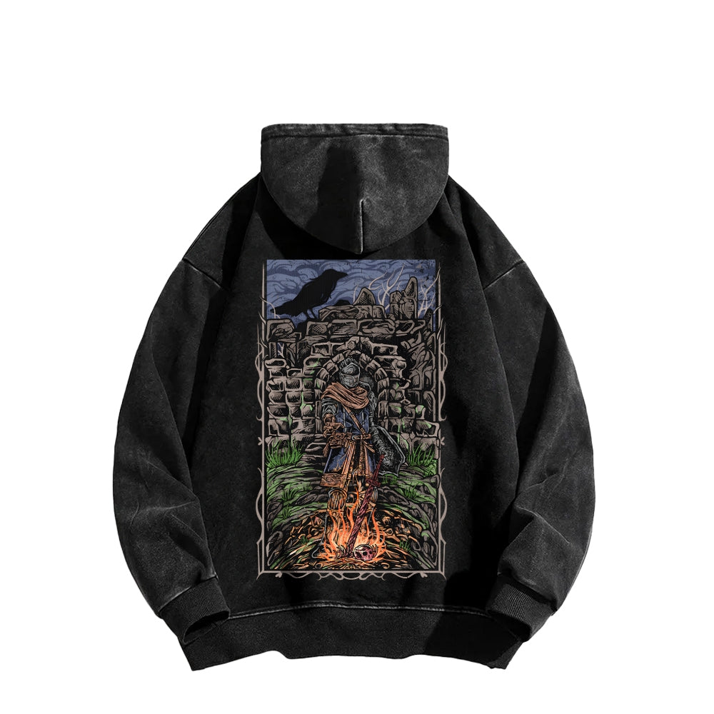 Dark Souls Unisex Washed Hoodie 2601009880