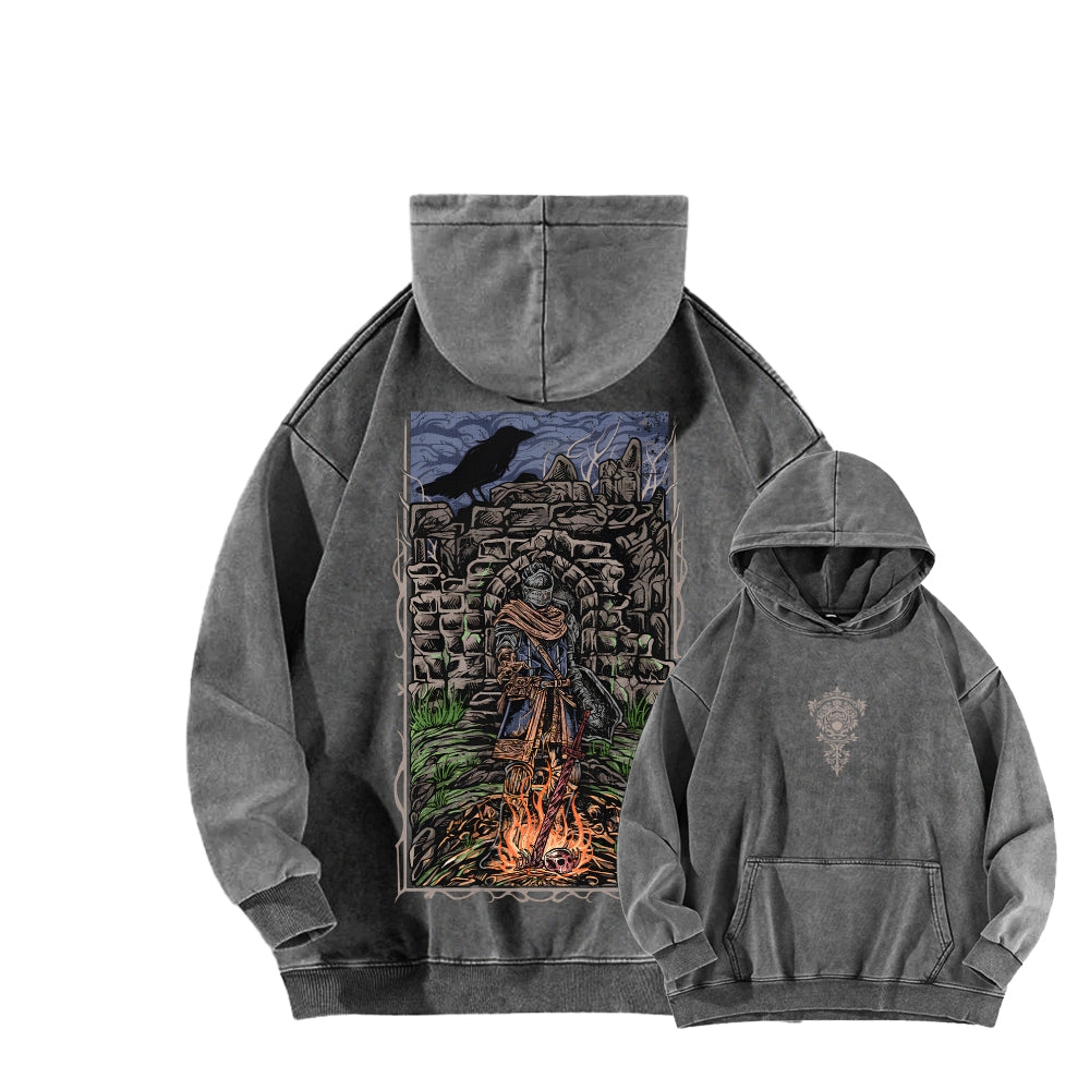 Dark Souls Unisex Washed Hoodie 2601009880