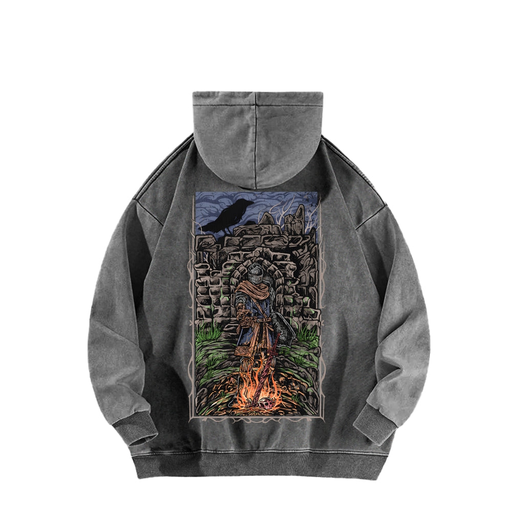 Dark Souls Unisex Washed Hoodie 2601009880