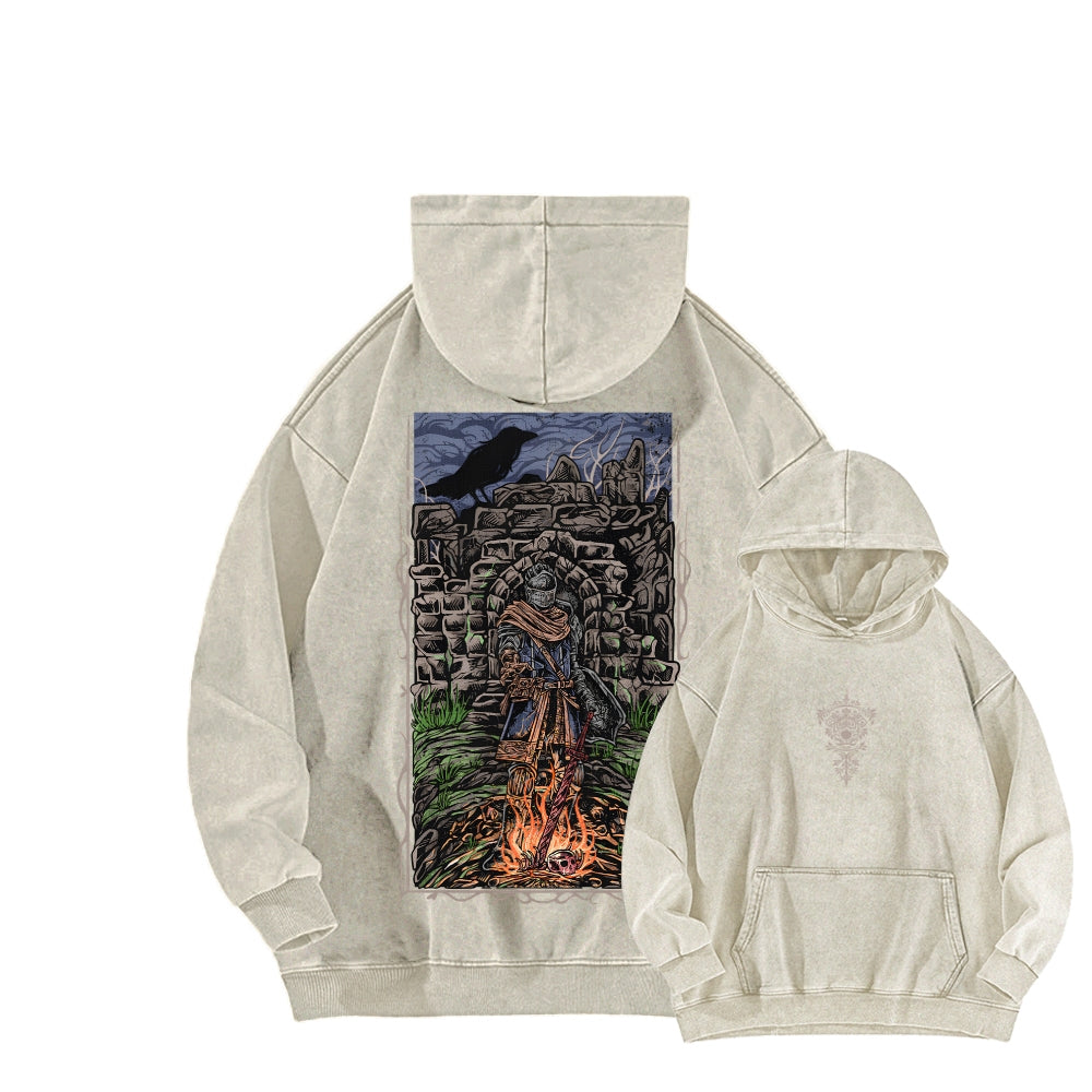 Dark Souls Unisex Washed Hoodie 2601009880