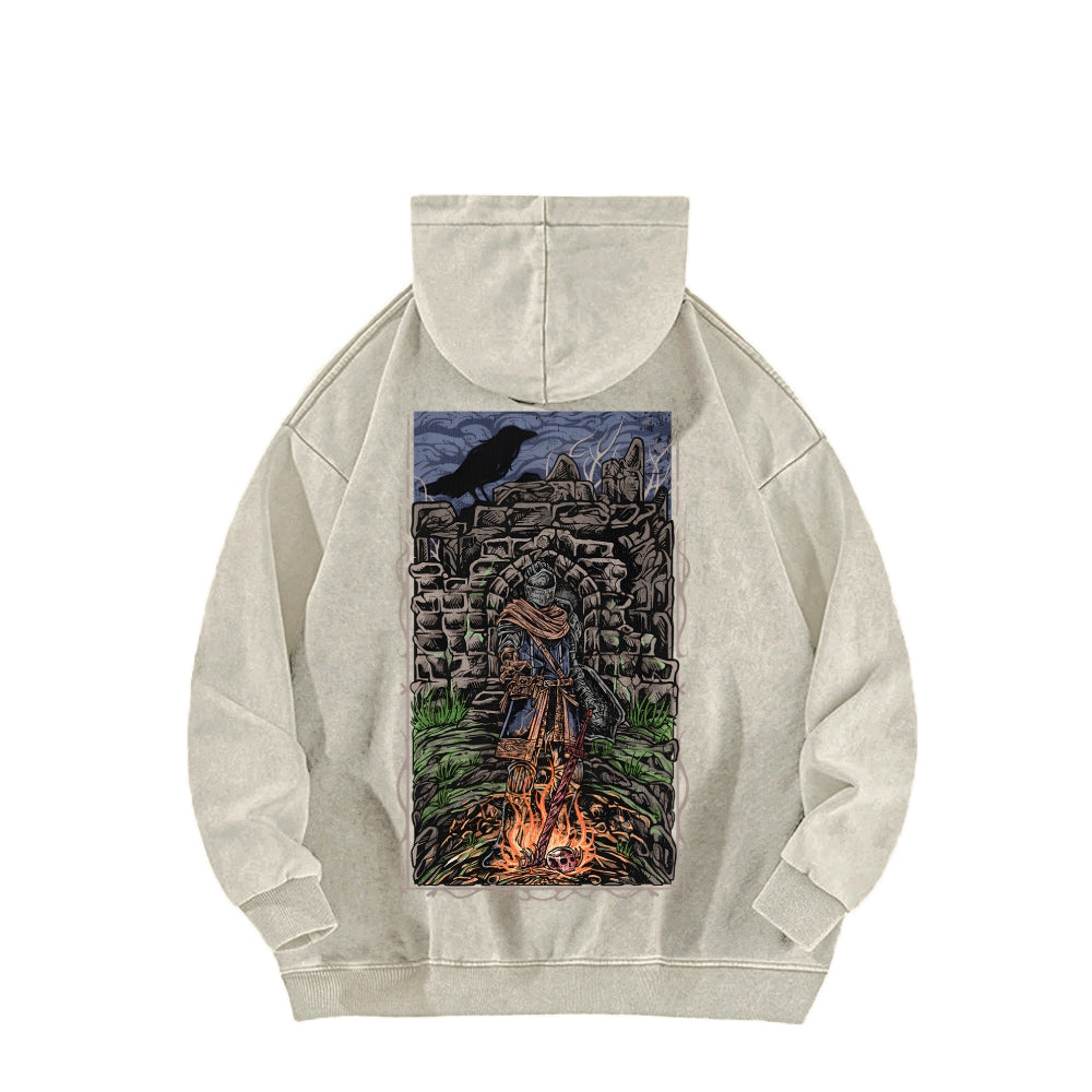 Dark Souls Unisex Washed Hoodie 2601009880