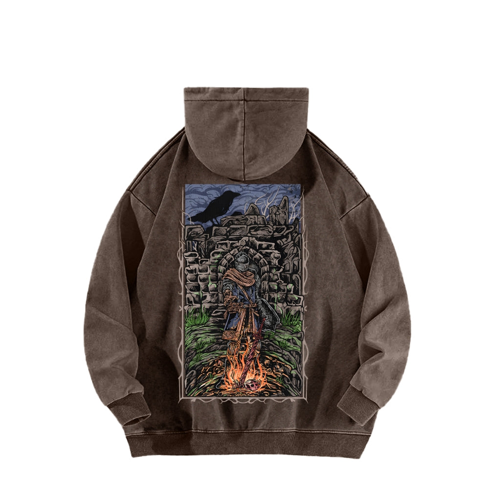 Dark Souls Unisex Washed Hoodie 2601009880