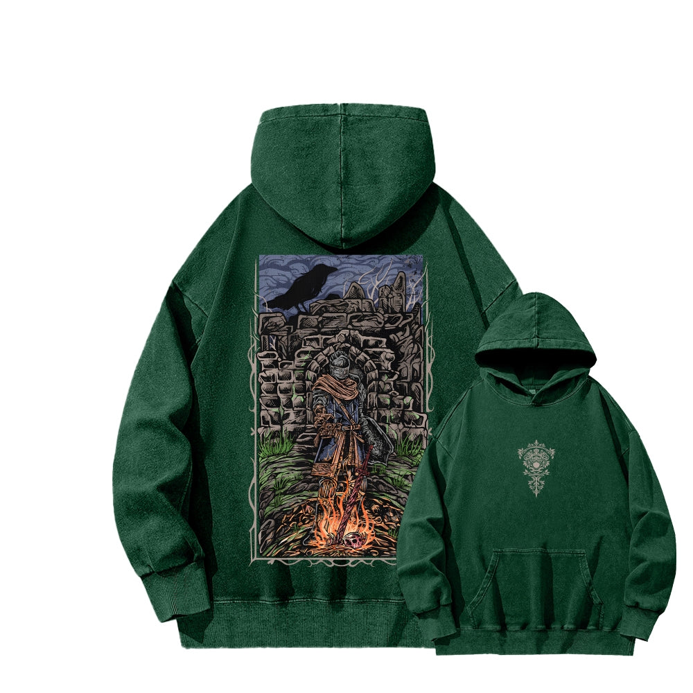 Dark Souls Unisex Washed Hoodie 2601009880