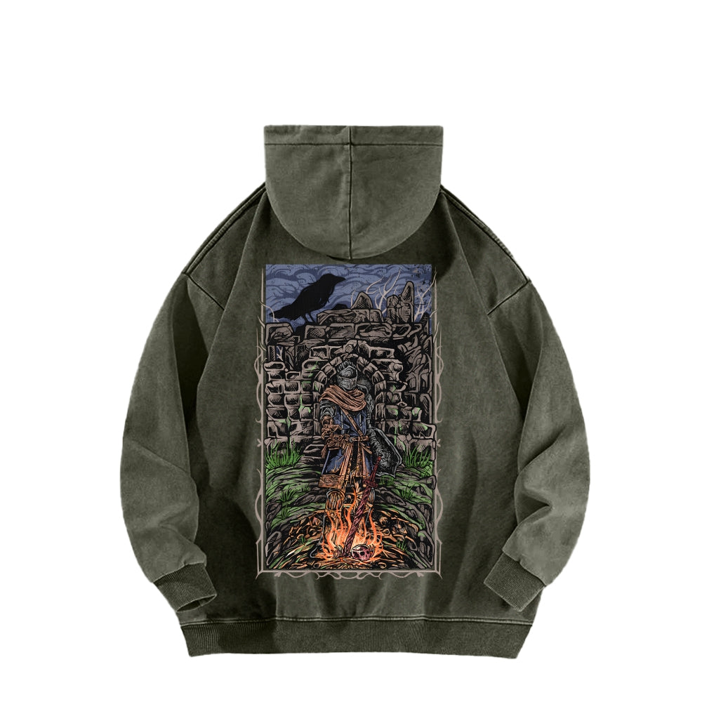 Dark Souls Unisex Washed Hoodie 2601009880