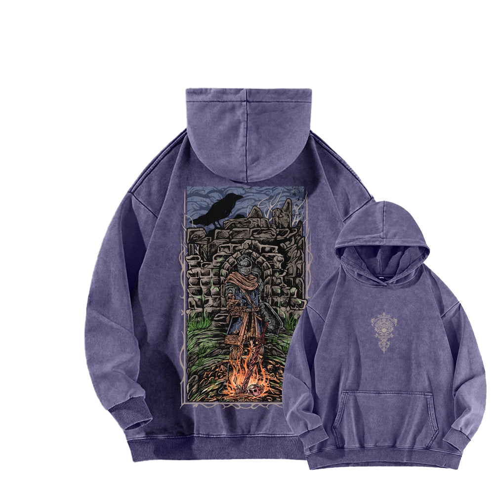 Dark Souls Unisex Washed Hoodie 2601009880
